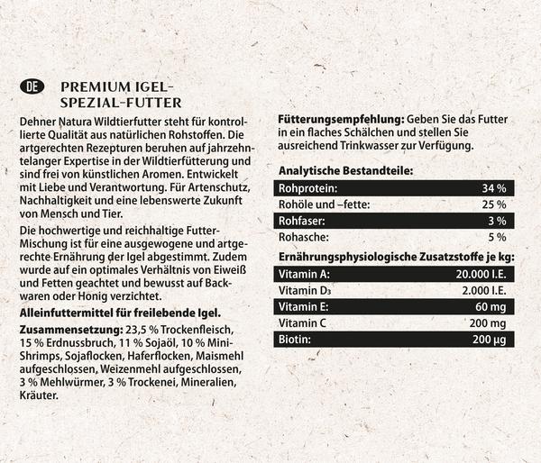 Dehner Natura Premium Igel-Spezialfutter