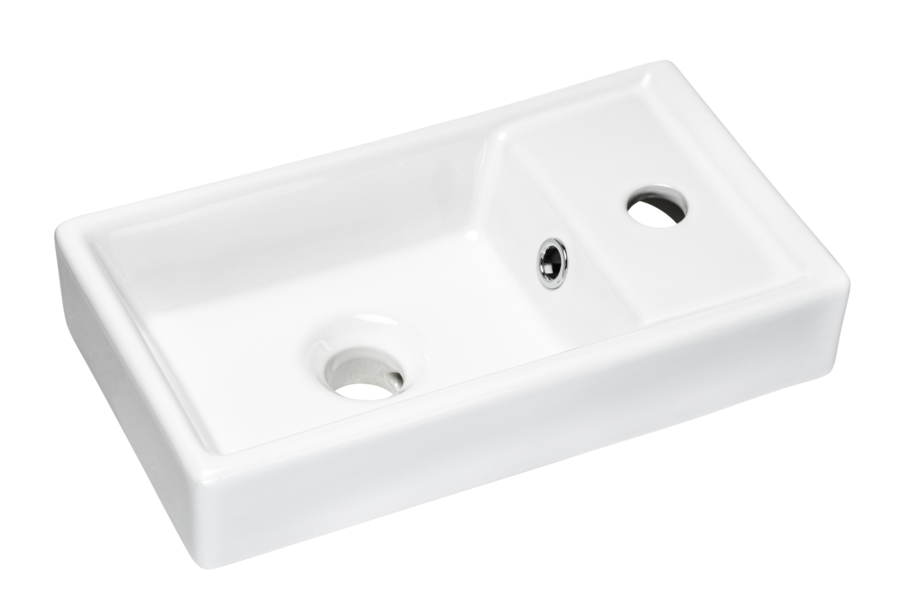 Comad Vedea keramische fontein 40x22cm met kraangat wit glans