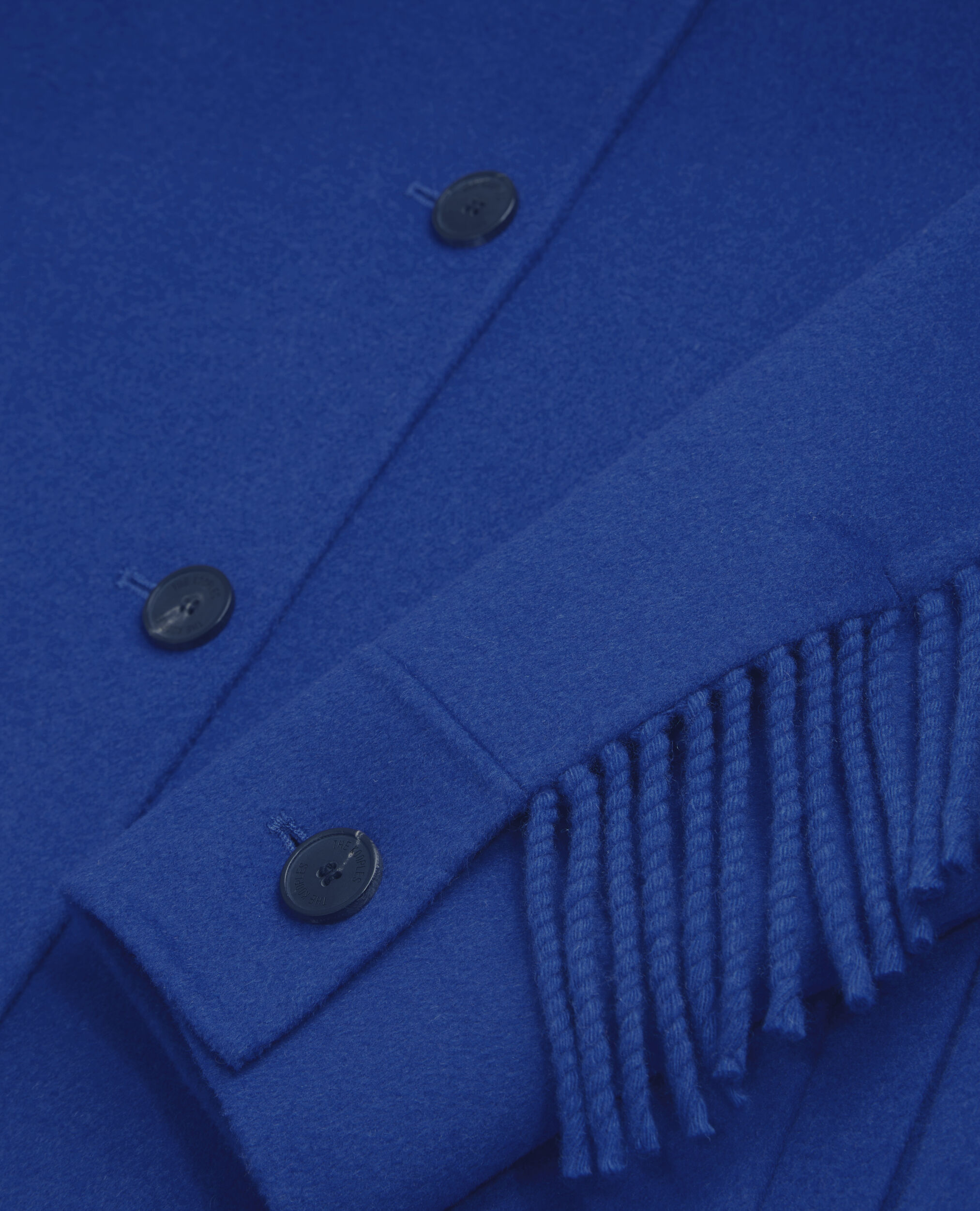 Blue wool-blend overshirt jacket