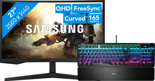 Samsung Odyssey G5 LS27CG552EUXEN + SteelSeries Apex Pro Gaming Toetsenbord AZERTY