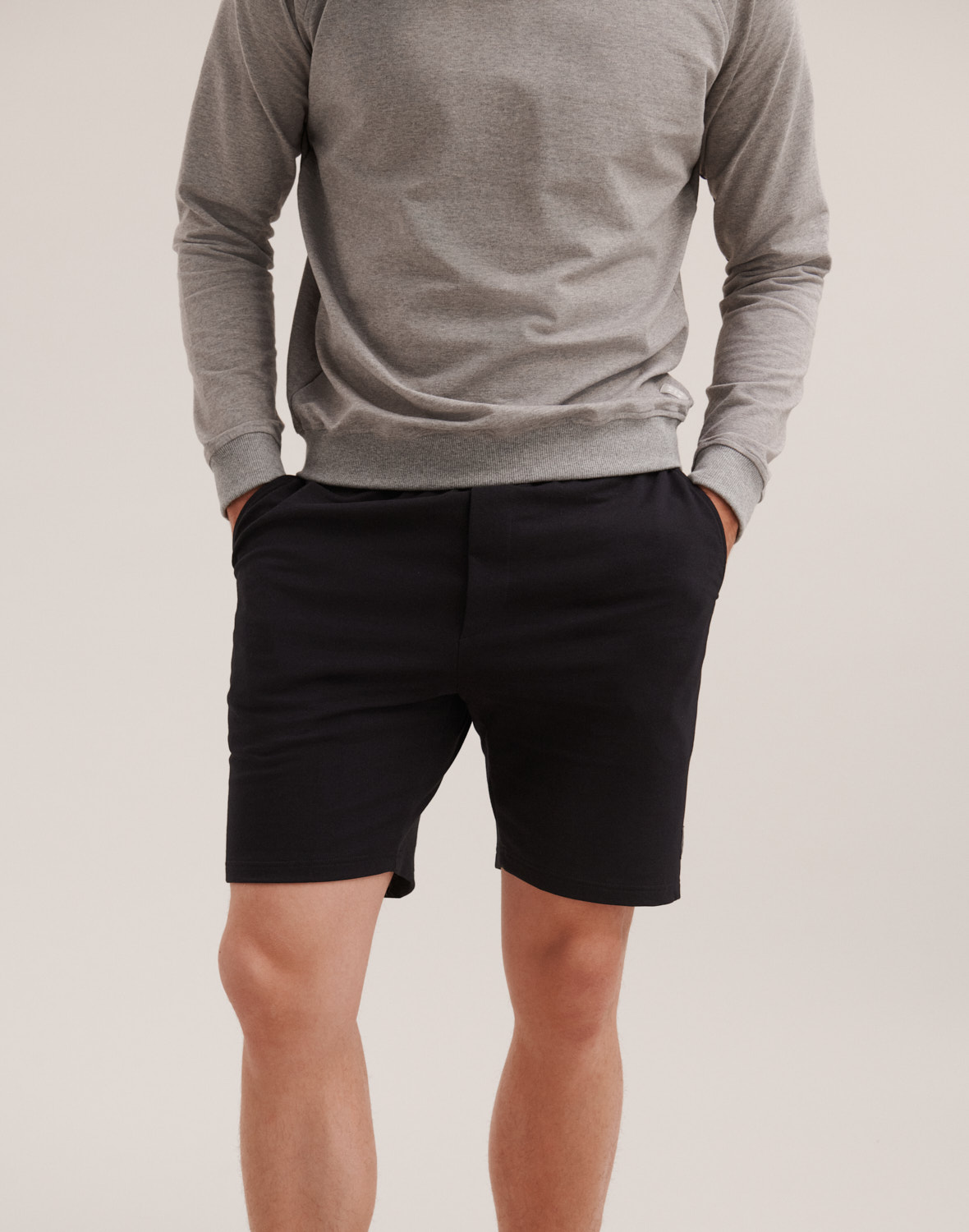 Joggingshorts van katoen voor heren in Zwart