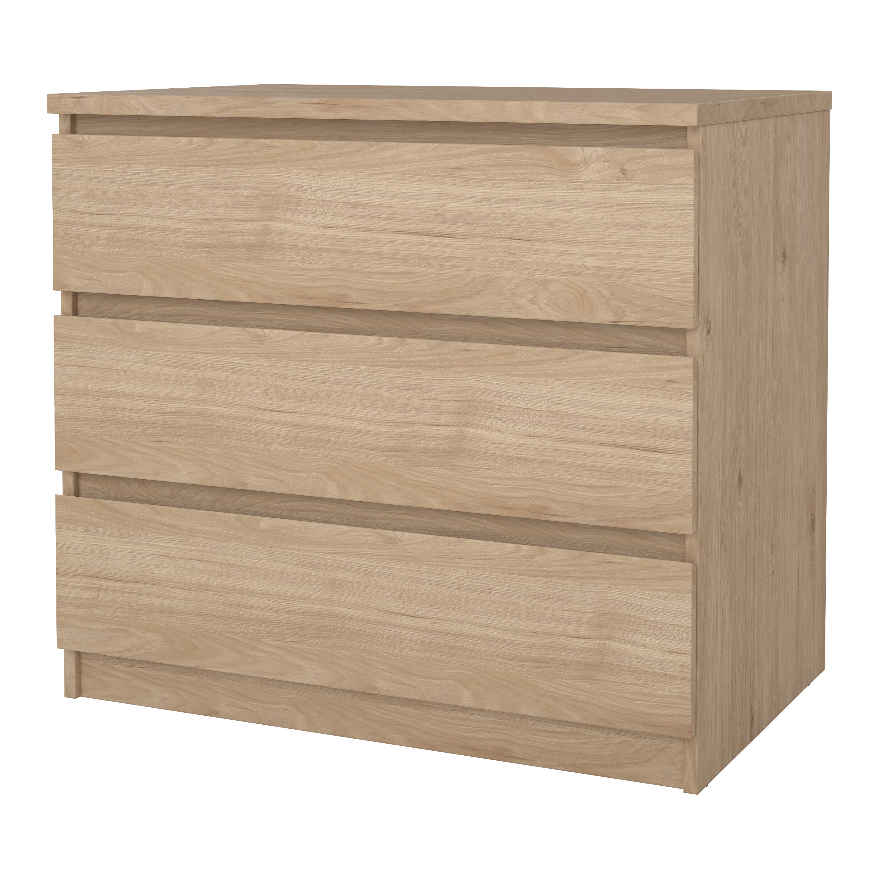 by fonQ basic Slide Ladekast - 3 lades - Eiken