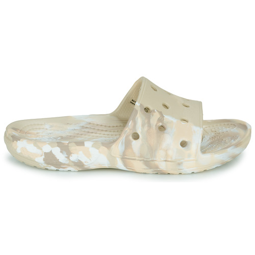 Crocs - CLASSIC CROCS MARBLED SLIDE - Beige / Marbre