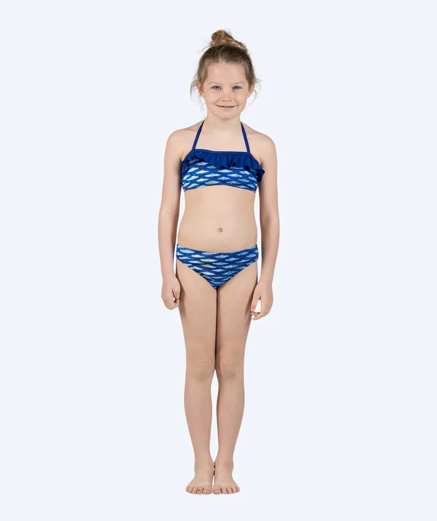 Watery havfrue bikini top til piger - Blue Ocean