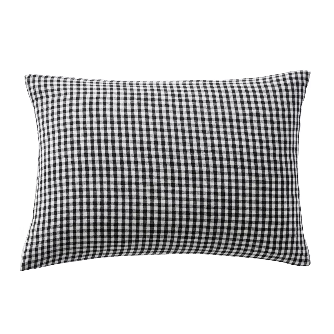 Taie d'oreiller rectangulaire gaze de coton (50 x 70 cm) Vickie Noire