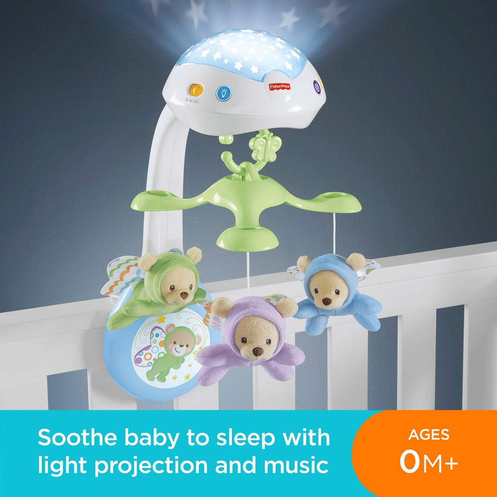 Fisher-Price Butterfly Dreams 3-in-1 Baby-Lichtprojektor-Mobile