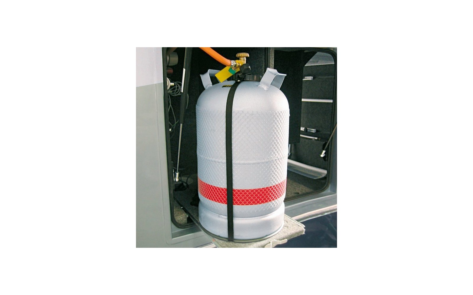 Gasflaschenhalterung aus Kunststoff