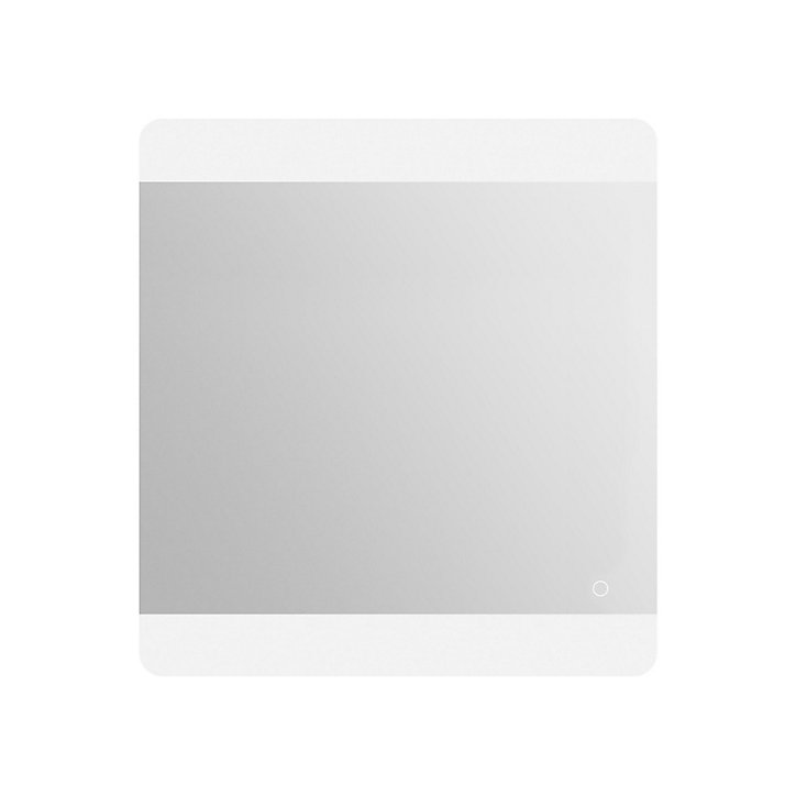 Miroir de salle de bains lumineux LED, argenté l.70 x H. 65 cm, MPGlass Vague