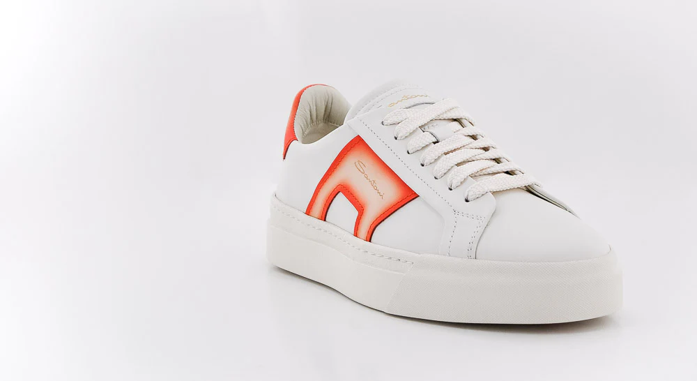 SANTONI - GLORIA 61070 XAS BLANC/ORANGE