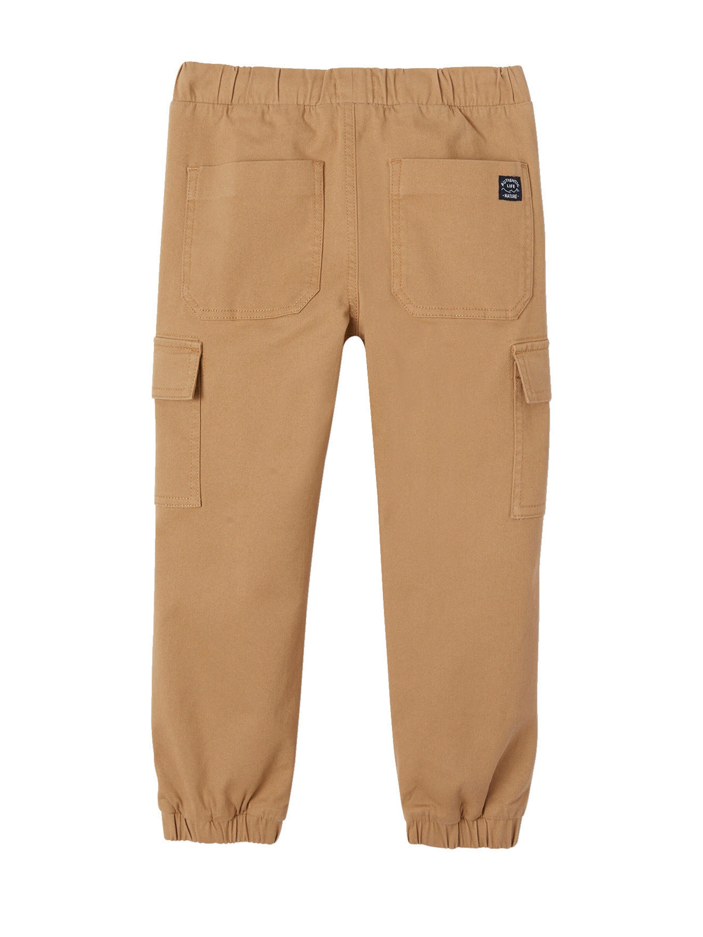 Vertbaudet Jungen Cargohose mit Dehnbund, Bundweite verstellbar graubeige