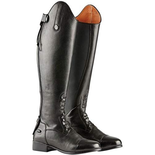 Botas de cano alto Holywell femininas em couro preto.