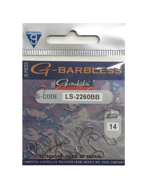 C-Tec G-Barbless 2260bb Hooks Bronze #14 - Vishaak -