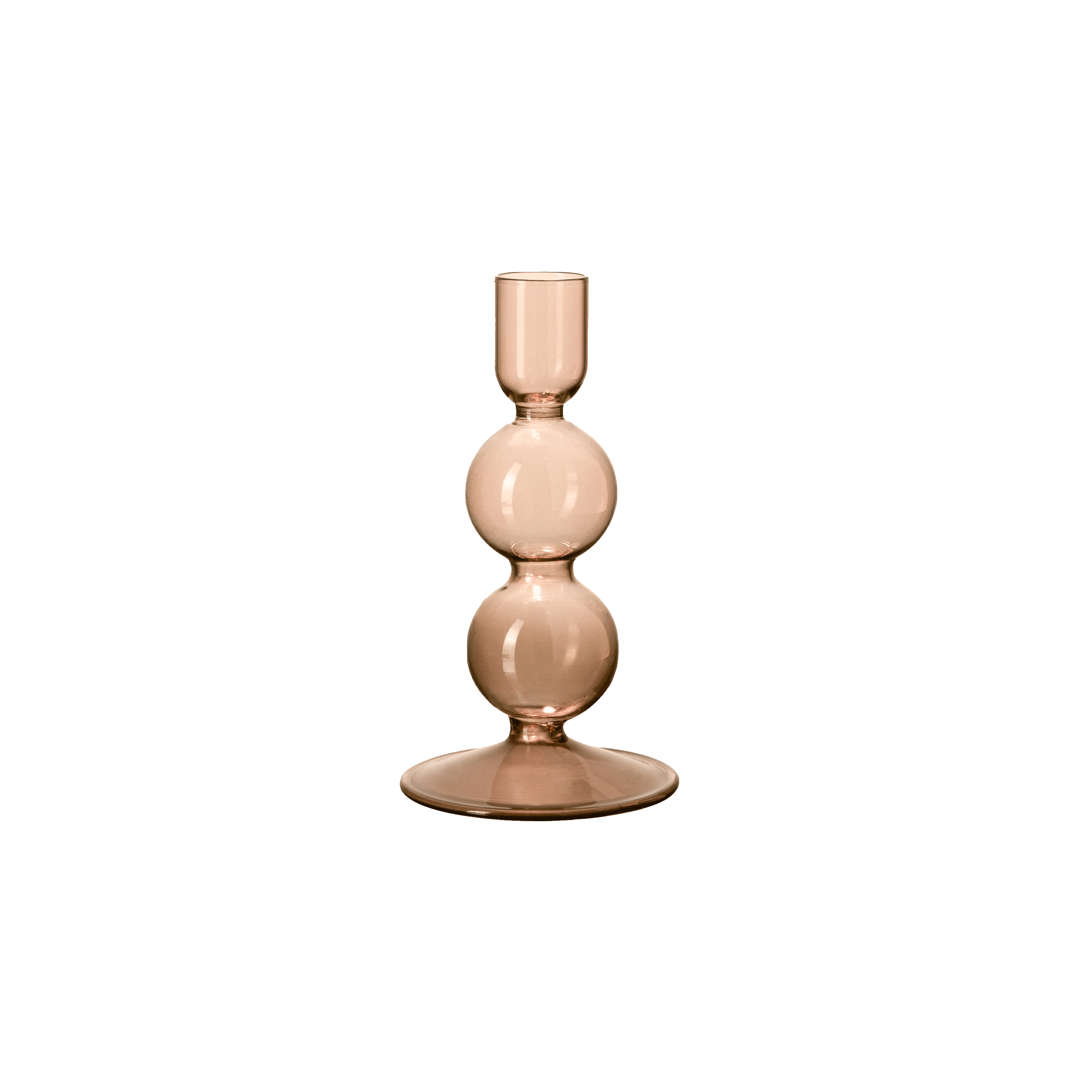 Like Home Candlestick holder Brown, 3'' x 3'' x 5.4''