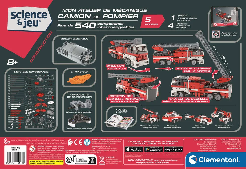 SCIENCE ET JEU - CAMION DE POMPIERS