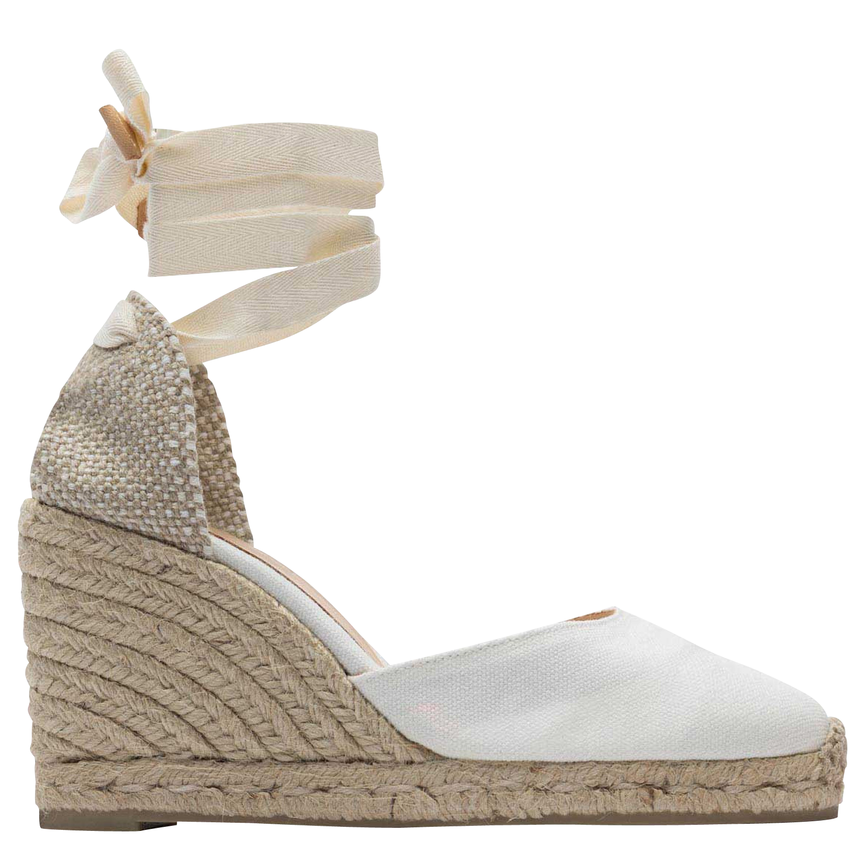 CARINA - Espadrilles compensées en toile | Beige