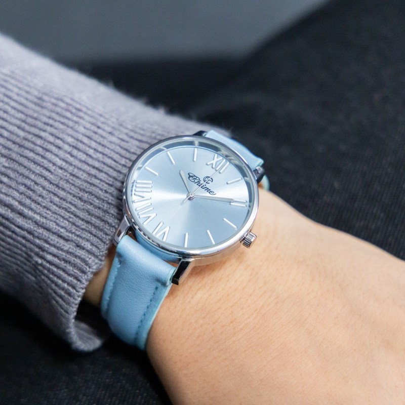 Montre Femme CHTIME bracelet Cuir Bleu