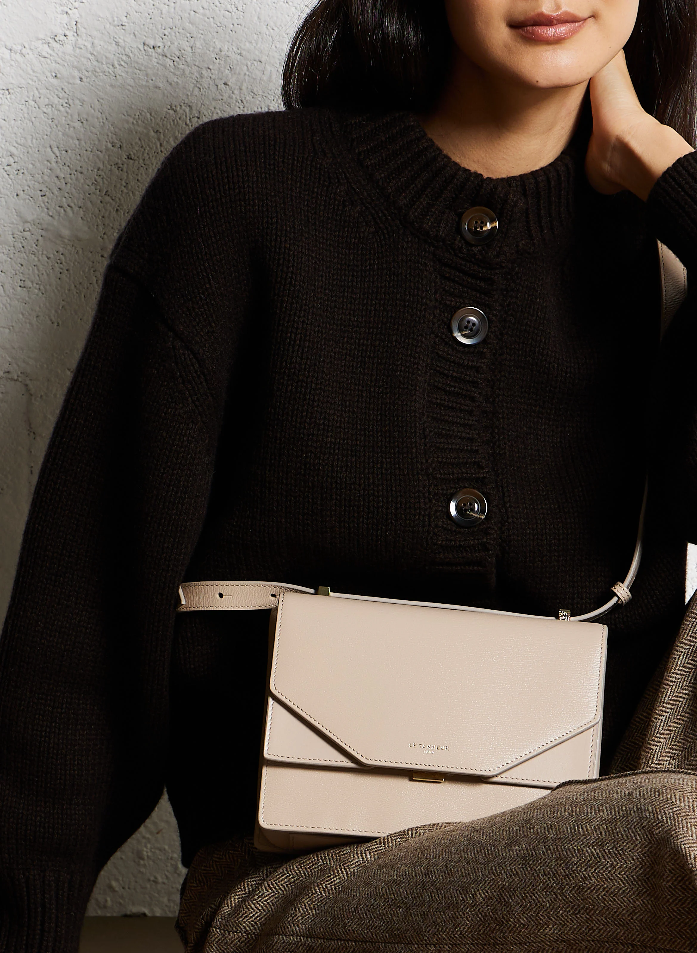 NAYA - Sac bandoulière en cuir de vachette | Beige