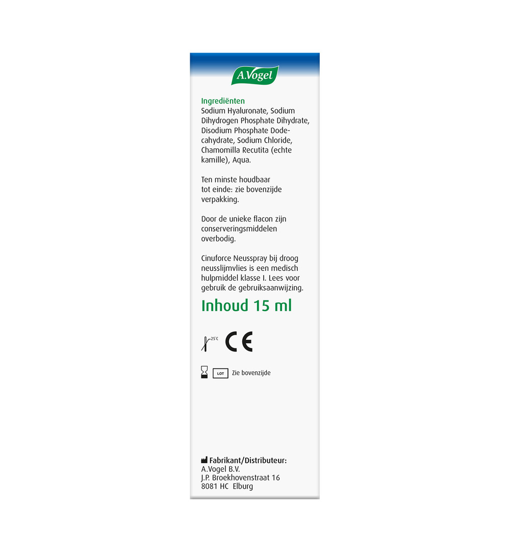 A.Vogel Cinuforce neusspray droge neusslijmvlies (15 ml)