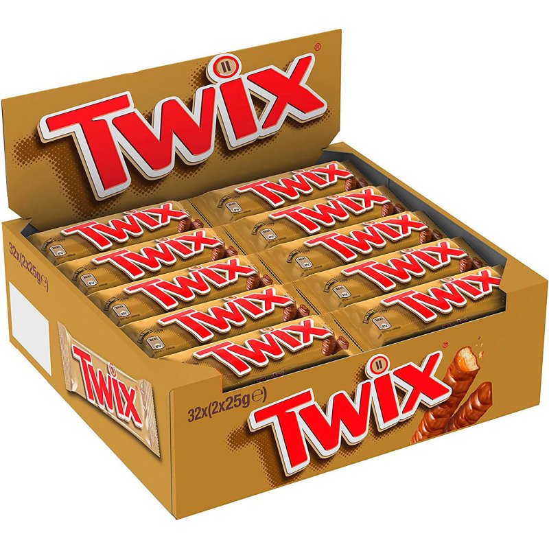 Barres chocolatées Twix x 2 - Étui de 50 g