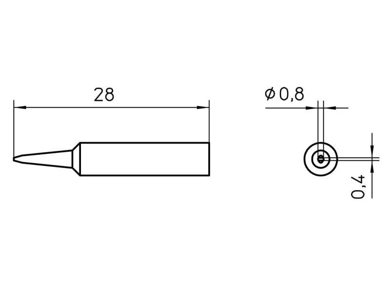 Weller Lötspitze XNT H Meisselform 0.8 mm Ersatzspitze