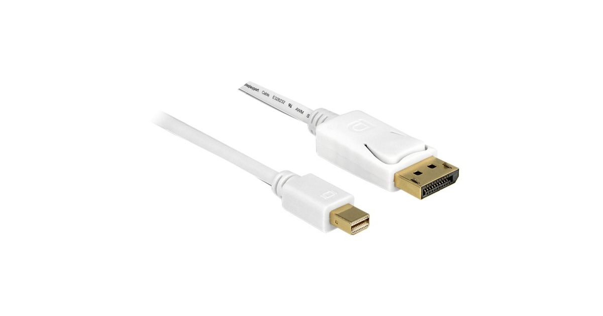 DeLOCKMini DisplayPort > DisplayPort adapter  (Wit, 1 meter)