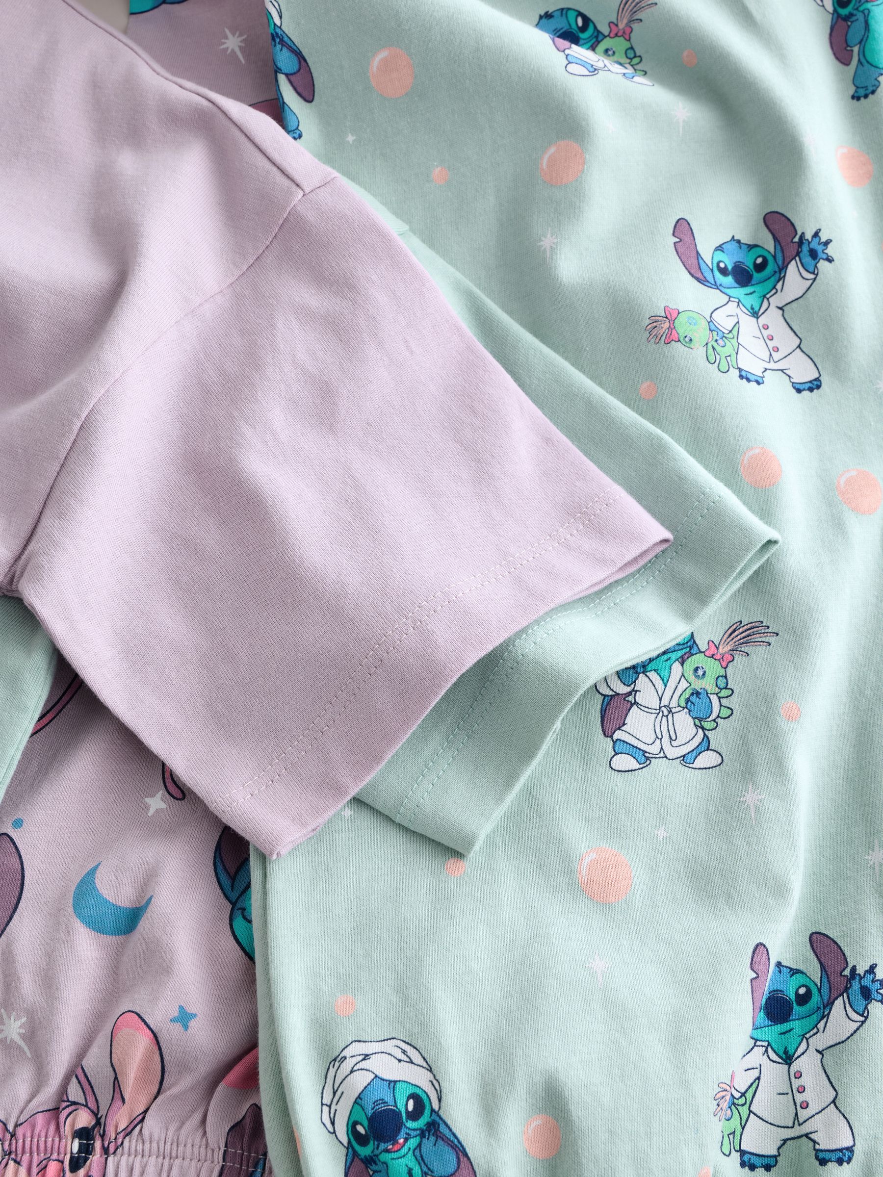 Paars/groen - Lilo & Stitch Joggers Pyjamas 2 Pack (3-16yrs)