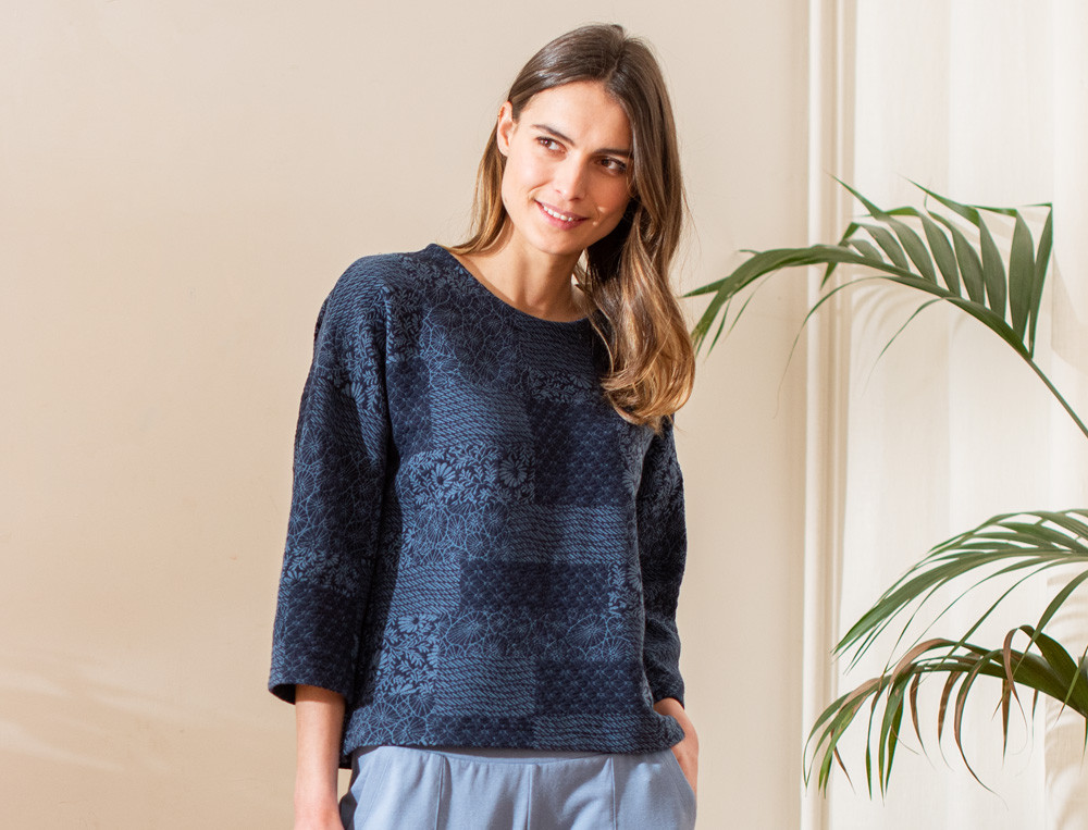 Sweat court-Bleu de Kyoto