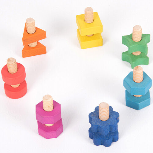 Tickit bouten en moeren regenboog - 14st