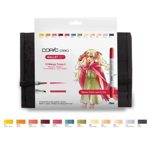 COPIC® ciao 12er Wallet-Set, Manga Tones 2
