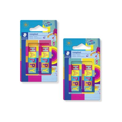 STAEDTLER - Pack de 2 gommes - happy