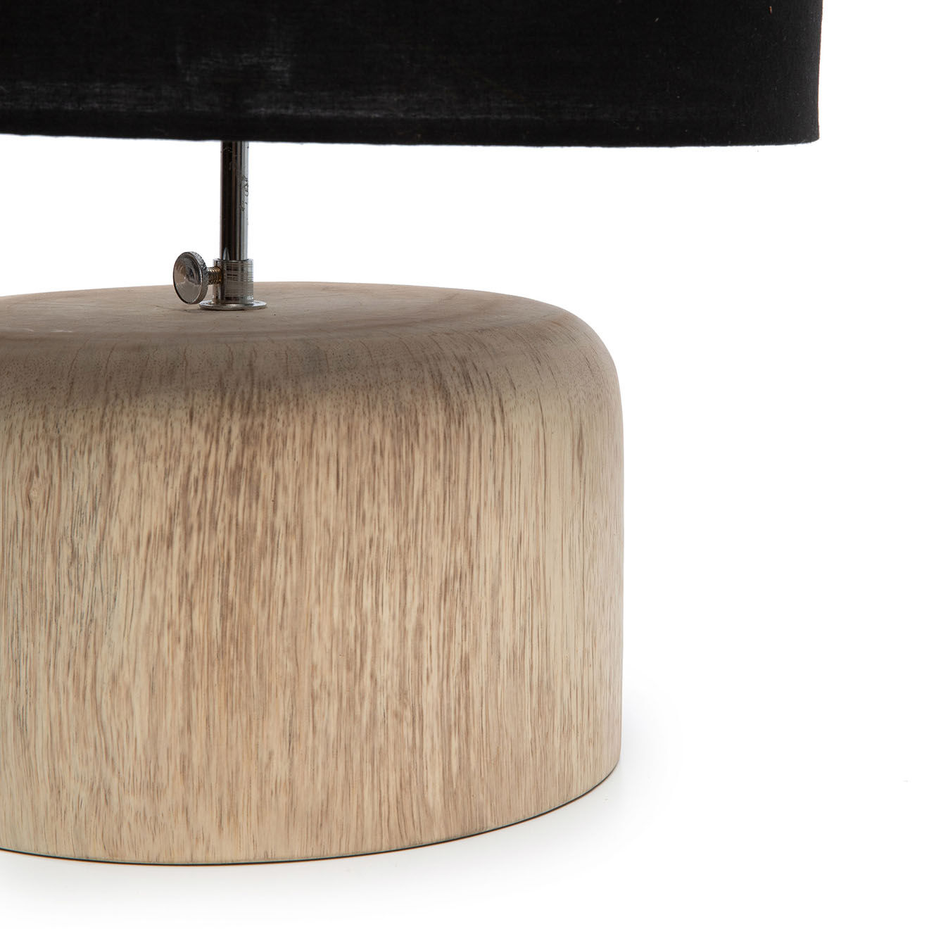 Bazar Bizar Lampe à poser en teak  naturel/noir - D.41xH.46 cm