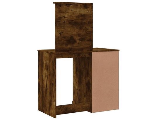 VIDAXL - Coiffeuse avec lumières led chêne fumé 90x42x132,5 cm