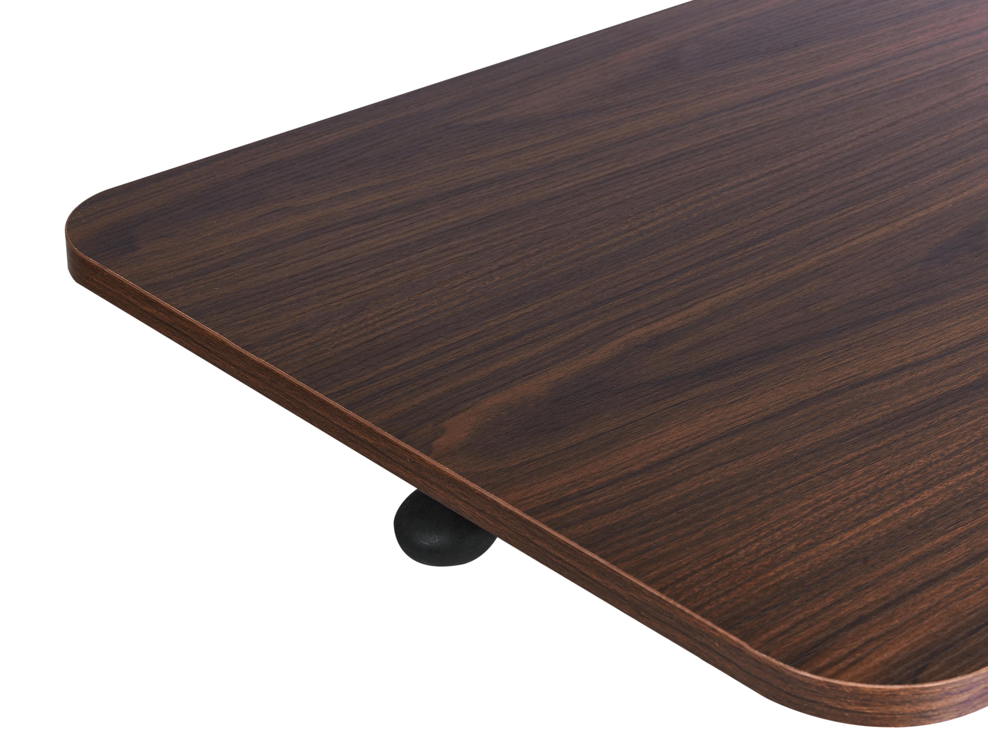 Handmatig verstelbare laptopstandaard ACADEMIA Donkerbruin 65 cm 48 cm met wielen