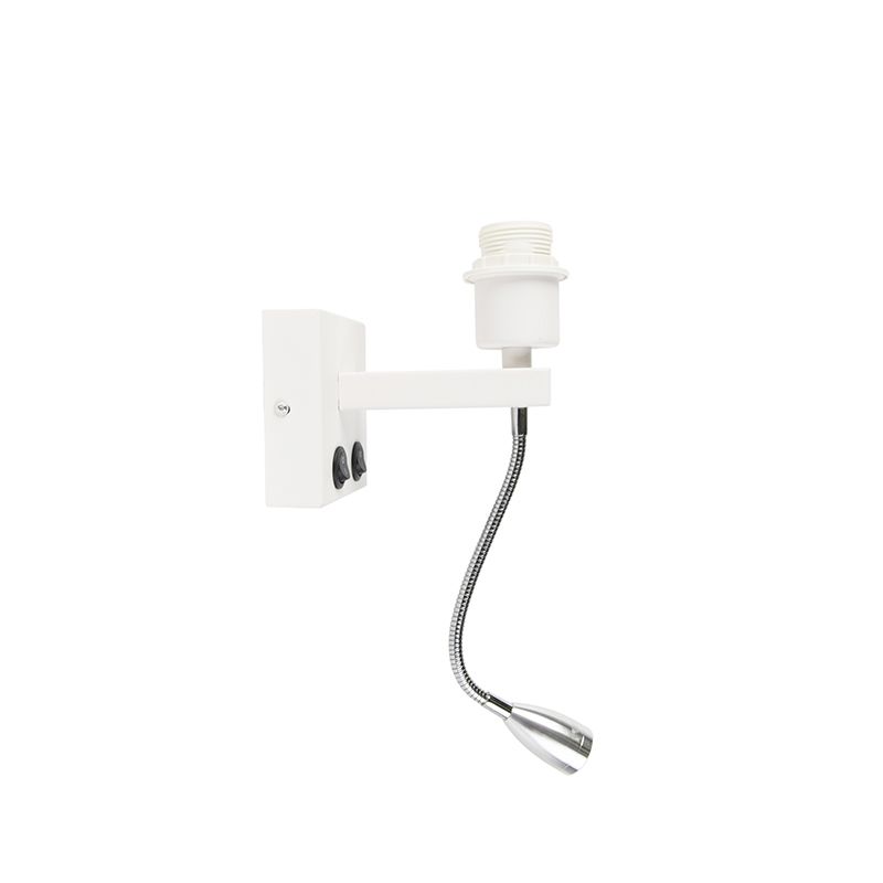 Moderne wandlamp wit met flexarm - Brescia Combi