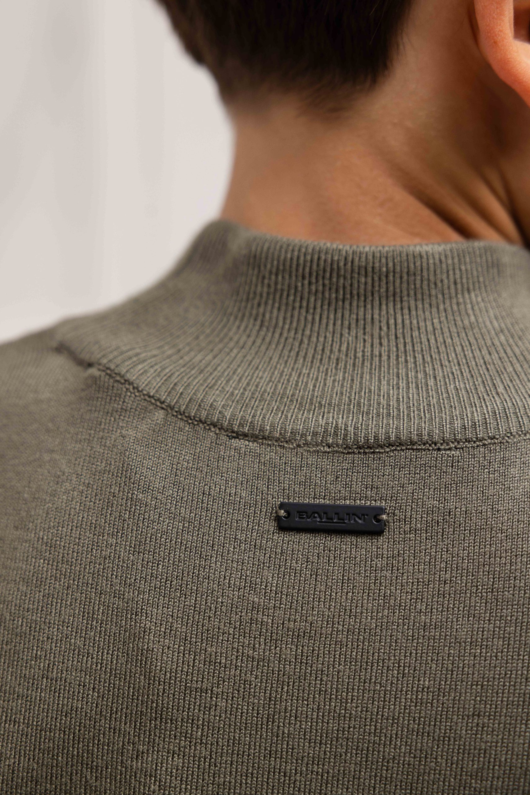 Ballin Amsterdam Turtleneck Sweater Kids Donkergroen