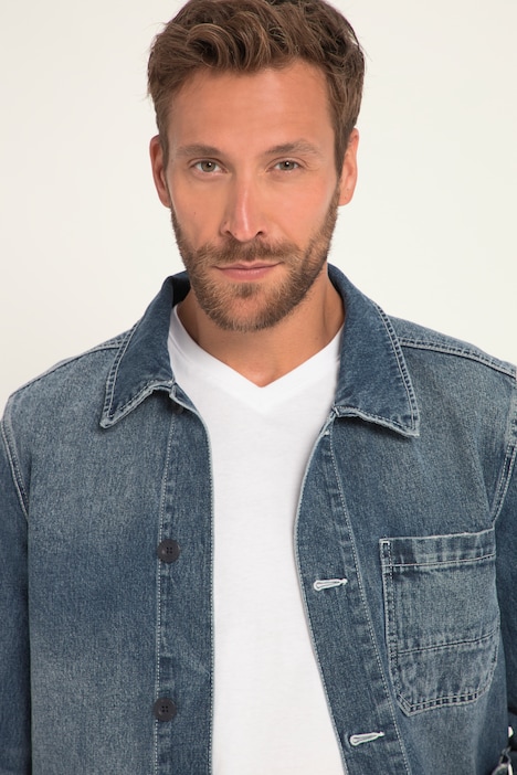 Jeansjacke, Workerstyle, große Taschen