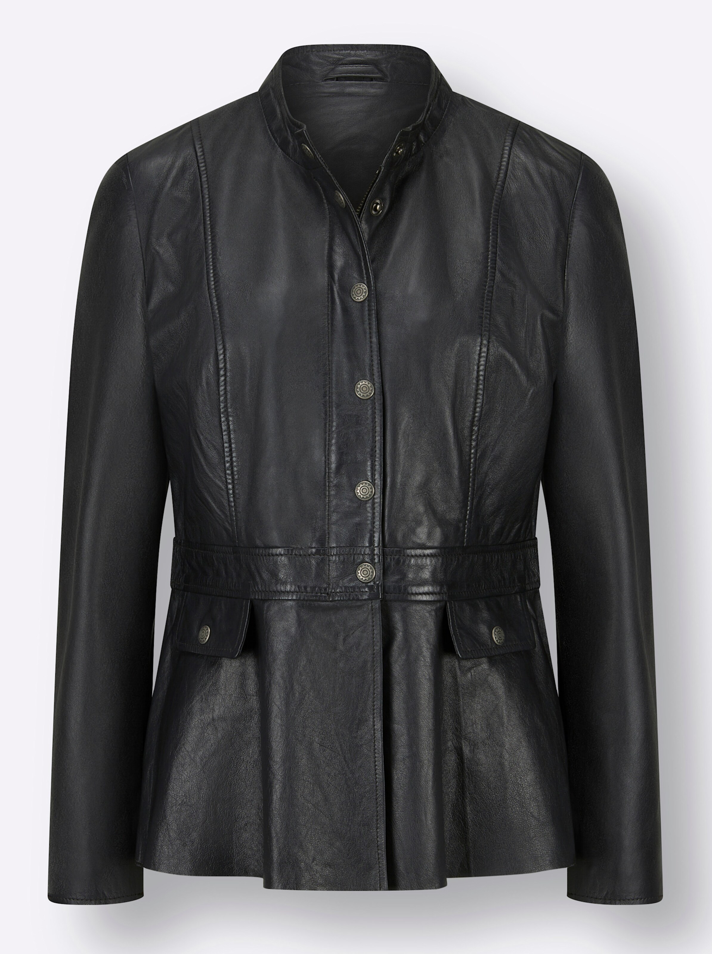 Mainpol Leder-Blazer in graphit