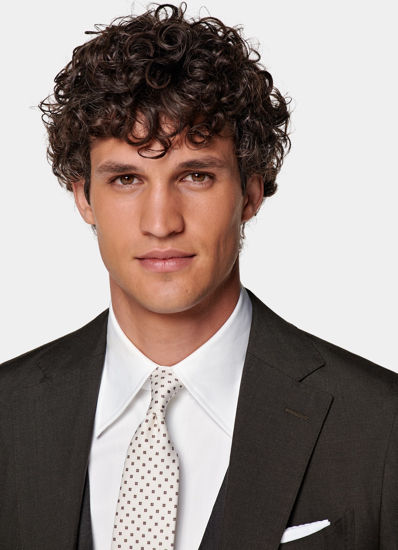 Costume trois pièces Havana coupe Tailored marron foncé