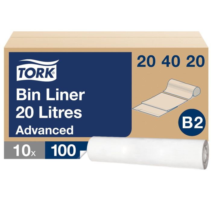 Tork 204020 Afvalzakken 20 liter B2 wit à 1000 stuks (204020)