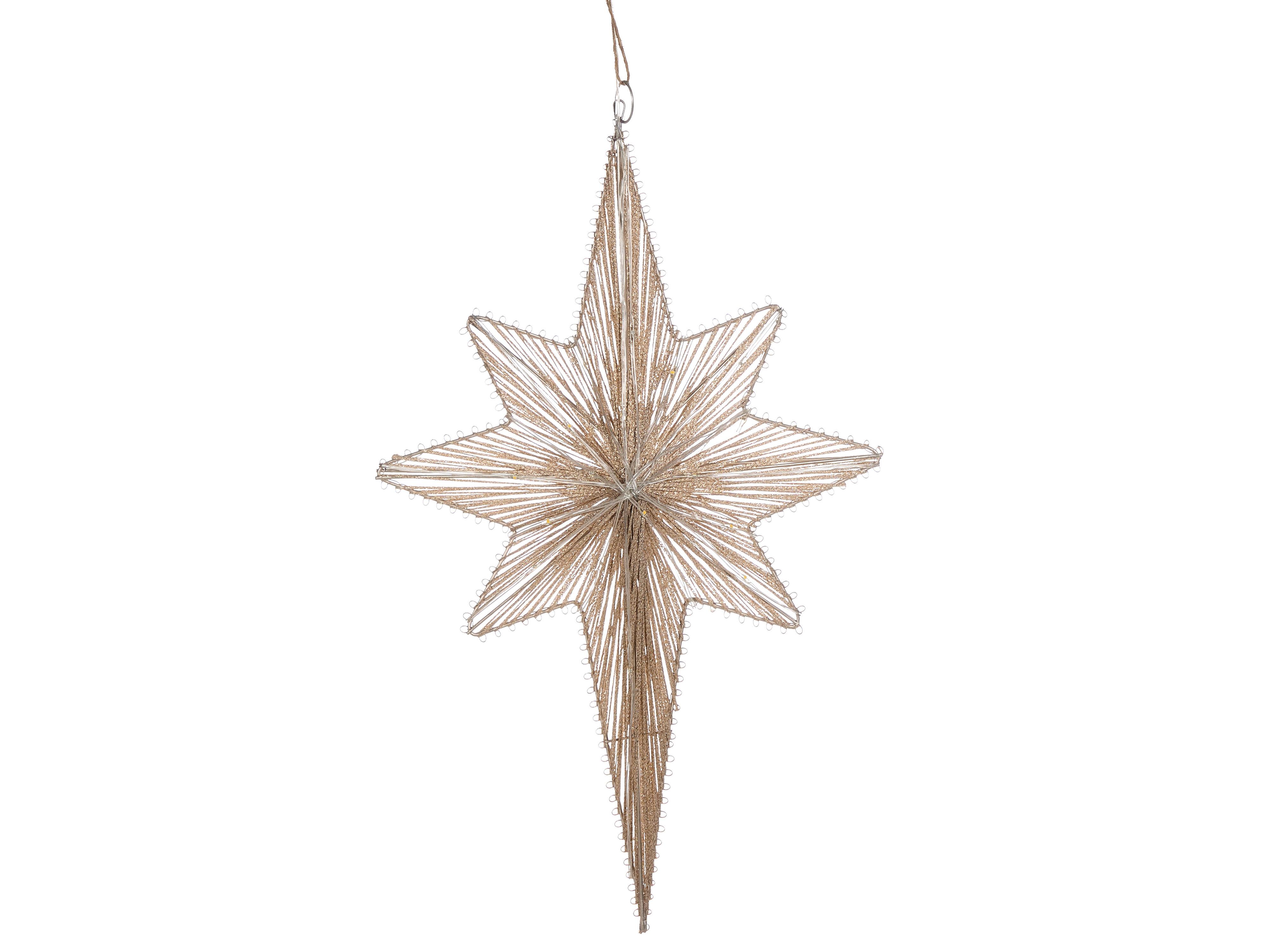Set van 2 hangende decoraties BLASJON Ster 30/47 cm Goud