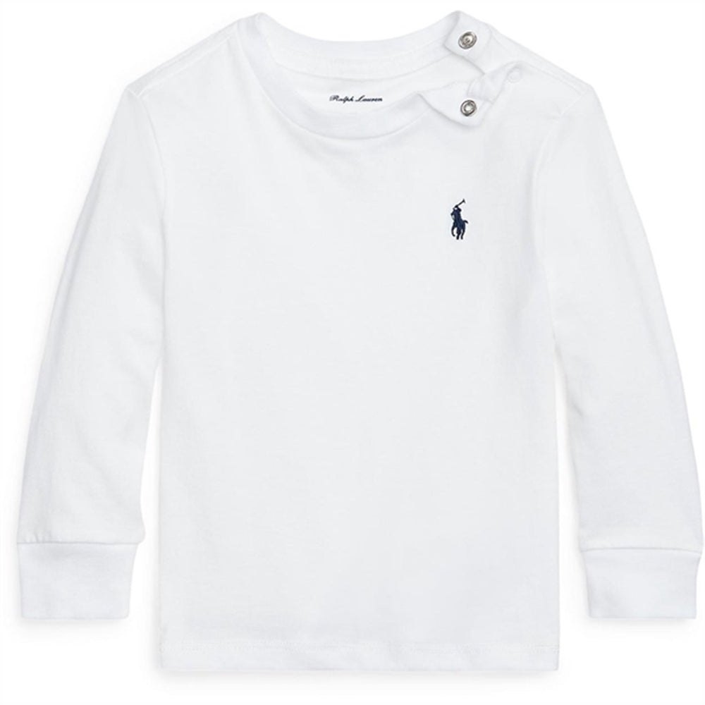 Køb Ralph Lauren Baby Strik Bluse M. Knap White