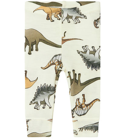 Name It Leggings - Wolle - NbmWillitus - Snow White m. Dinosauri