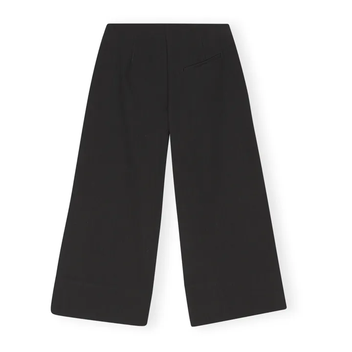 Ganni Pantalon Large Suiting Coton Bio | Noir
