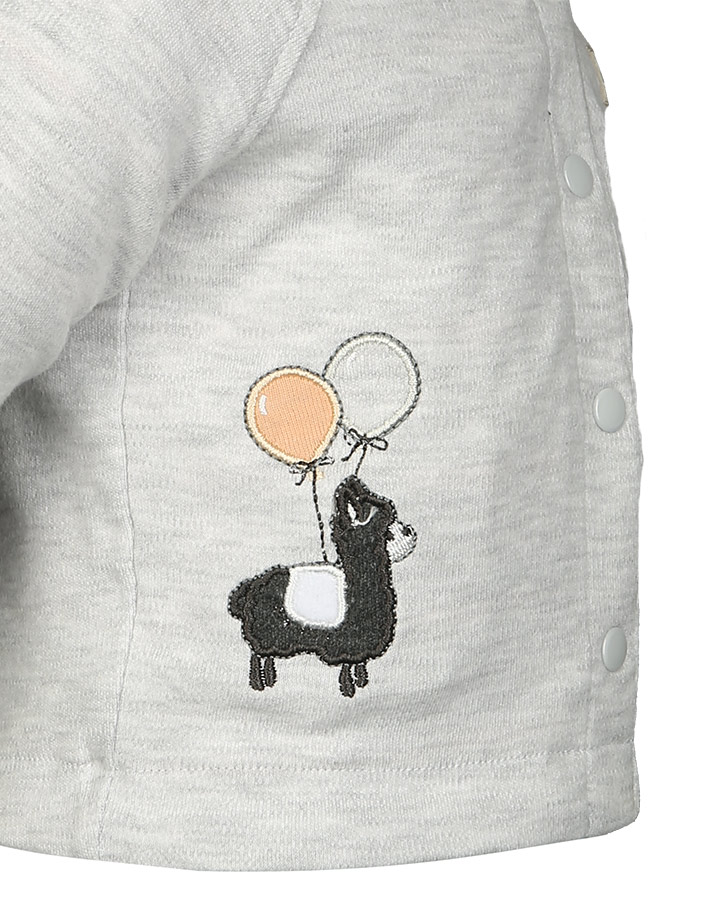 Wendejacke RINGEL LAMA in grau melange/orange