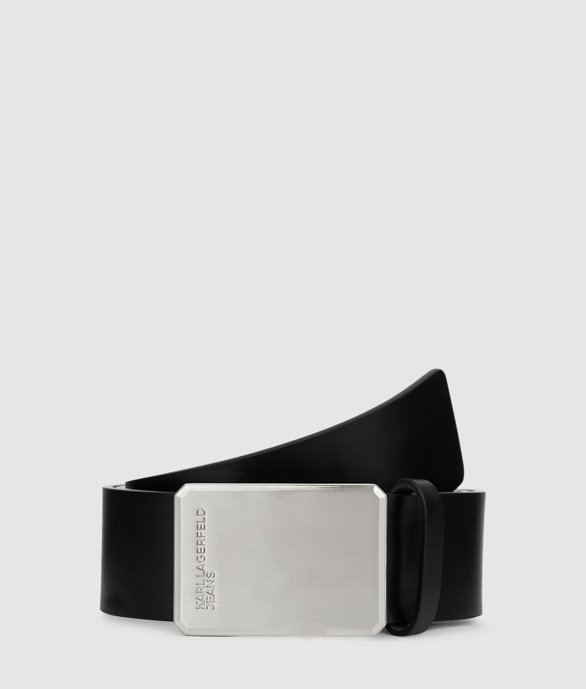 Lederen riem met logo