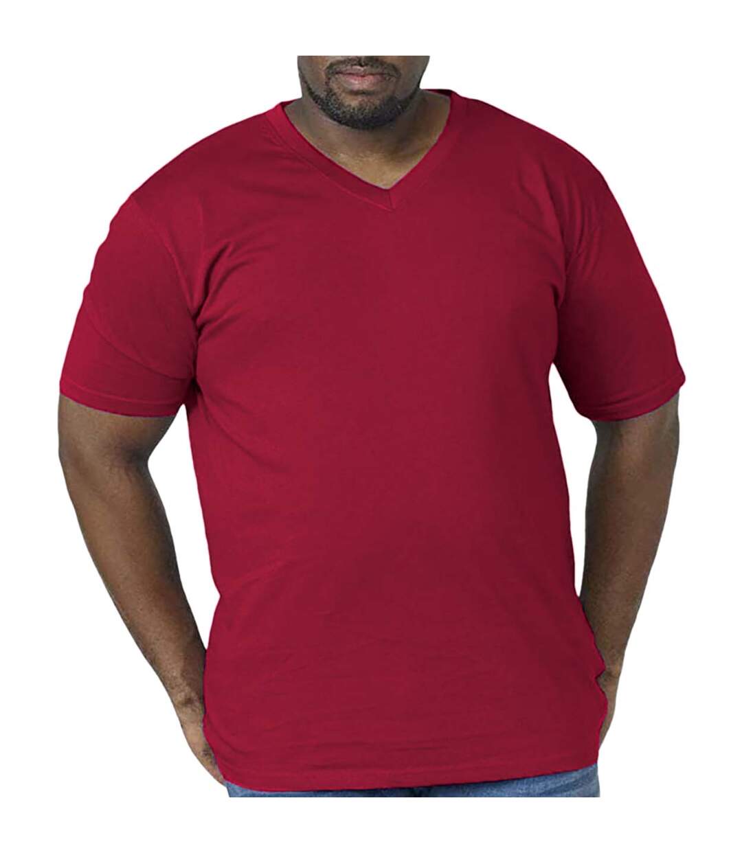 Duke - T-shirt col V Signature - homme (Rouge) - UTDC184