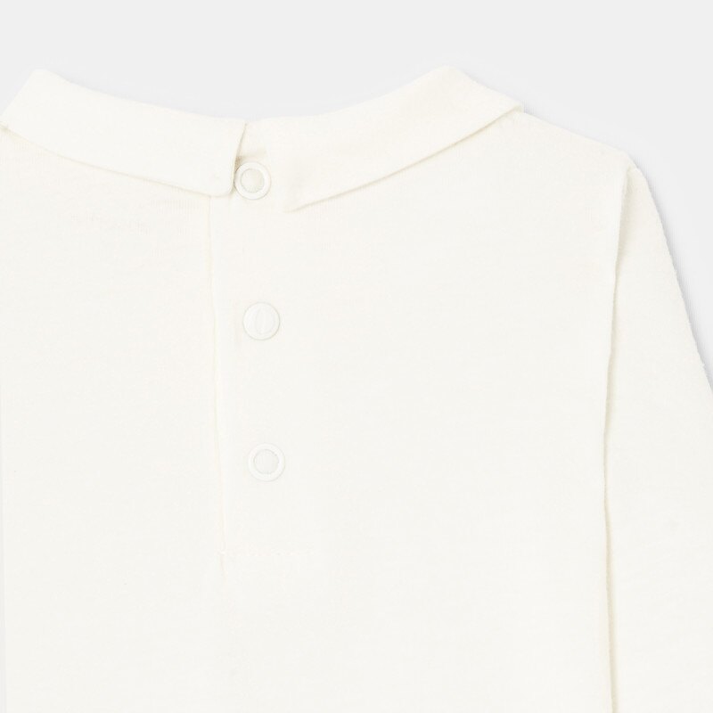 T-shirt en jersey col polo blanc naissance Absorba Blanc