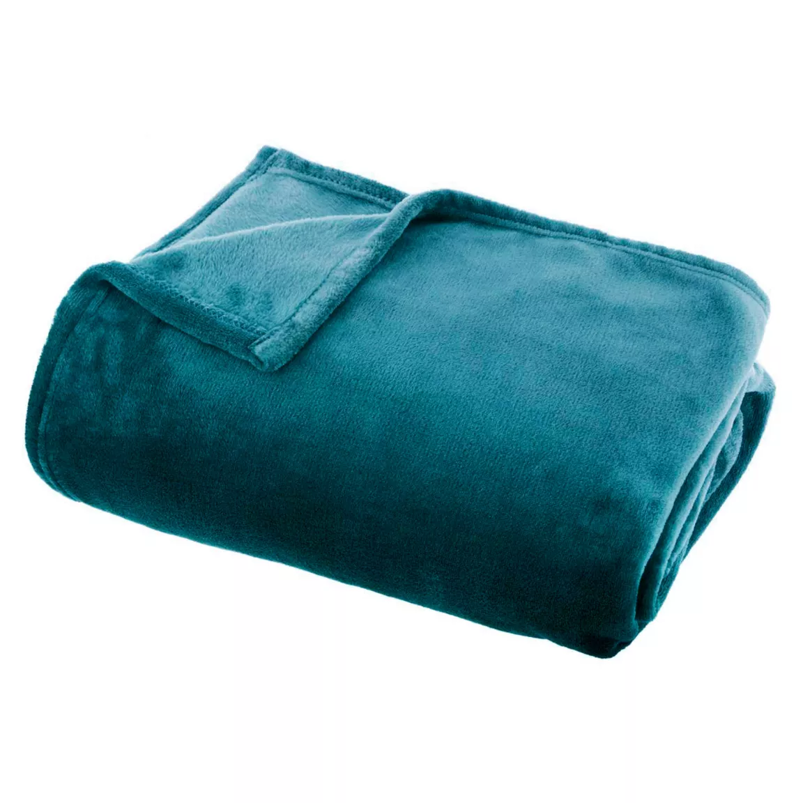 Plaid doux flanelle (125 x 150 cm) Didou Bleu canard