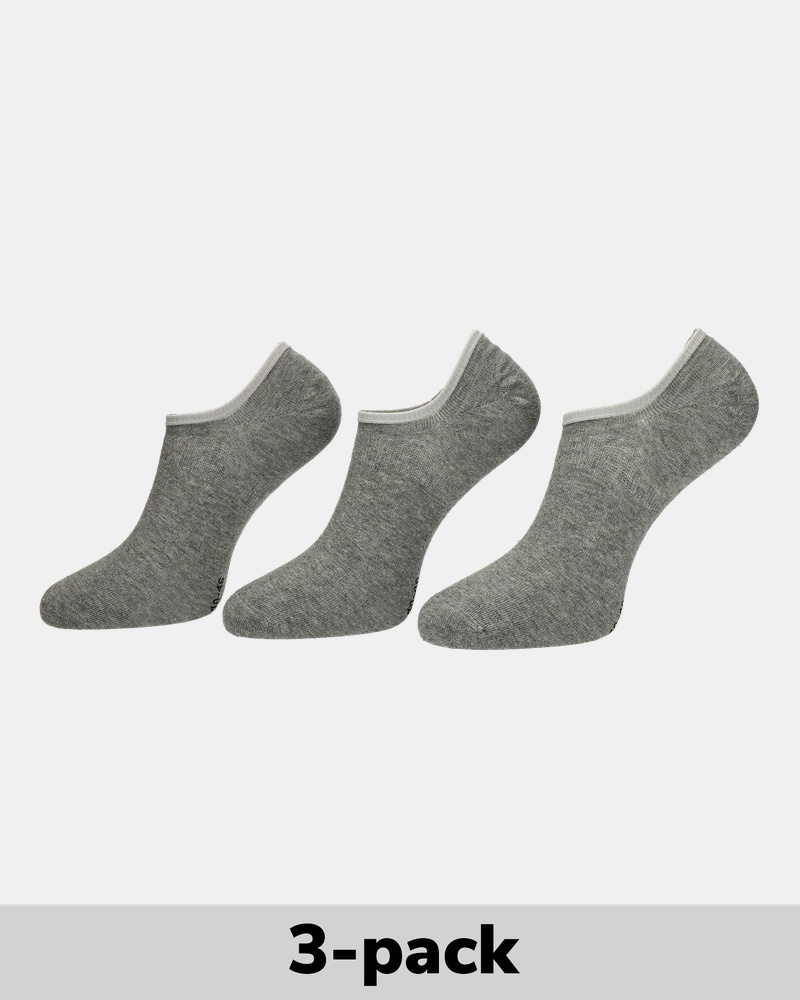 Nelson 3-Pack Sneakersokken Sokken  - grijs