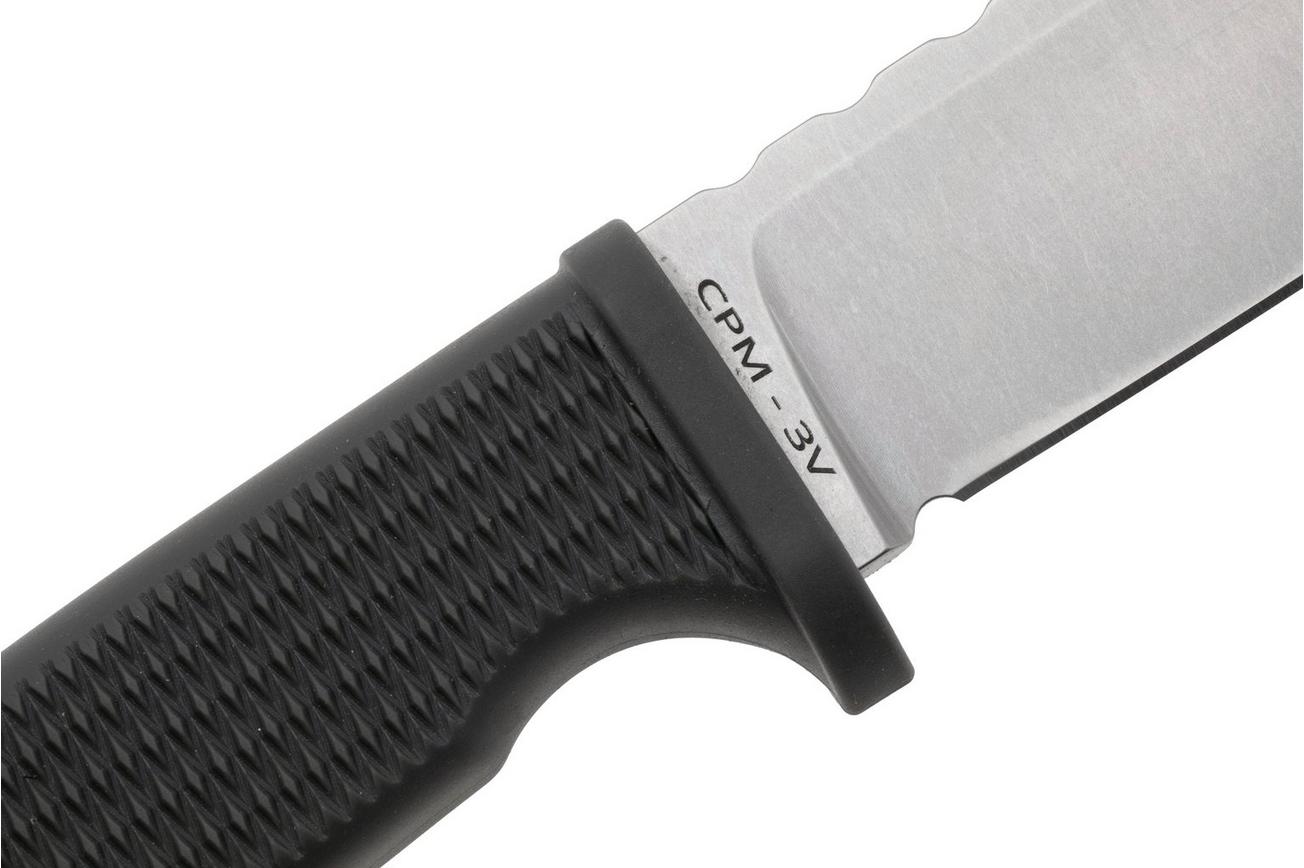 Demko Knives American Made FreeReign, Stonewashed CPM 3V Clip Point, USA-FR-3V-GRY-CLP, Grey Rubber outdoormes
